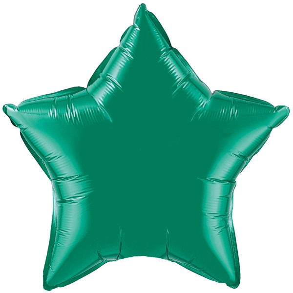 Emerald Green Star Balloon - 20" Foil
