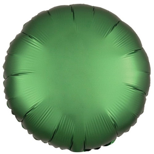 Emerald Satin Luxe Round Balloon - Foil