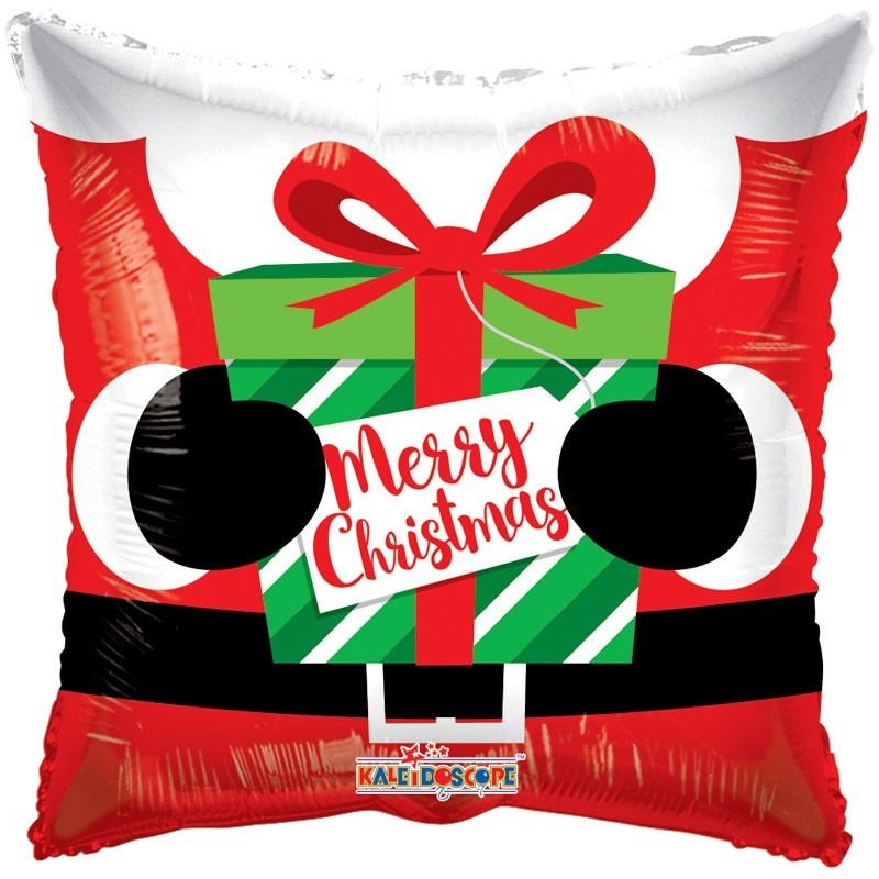 Santa Present Balloon - Foil 18"