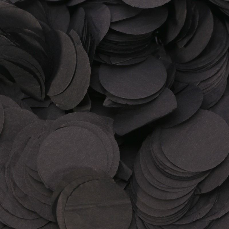 Black Circle Tissue Paper Confetti - (25mm) 100gm