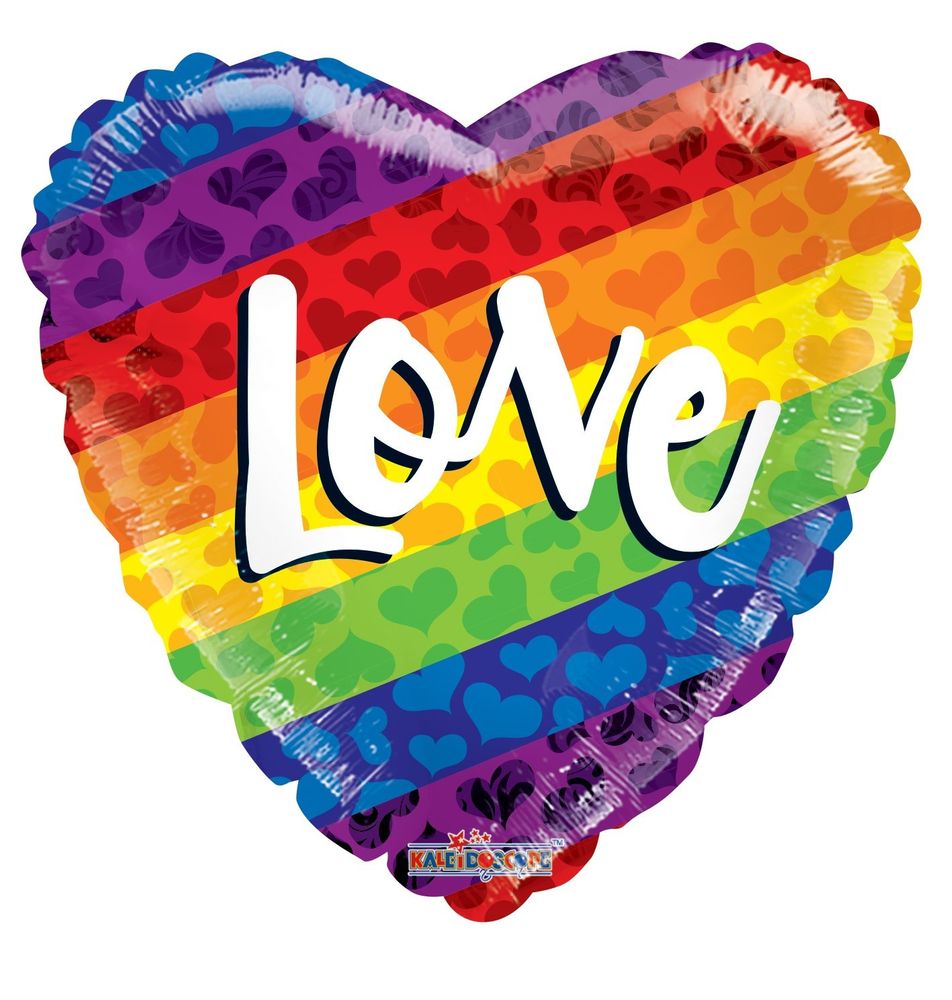 Rainbow Love Balloon - 18" Foil