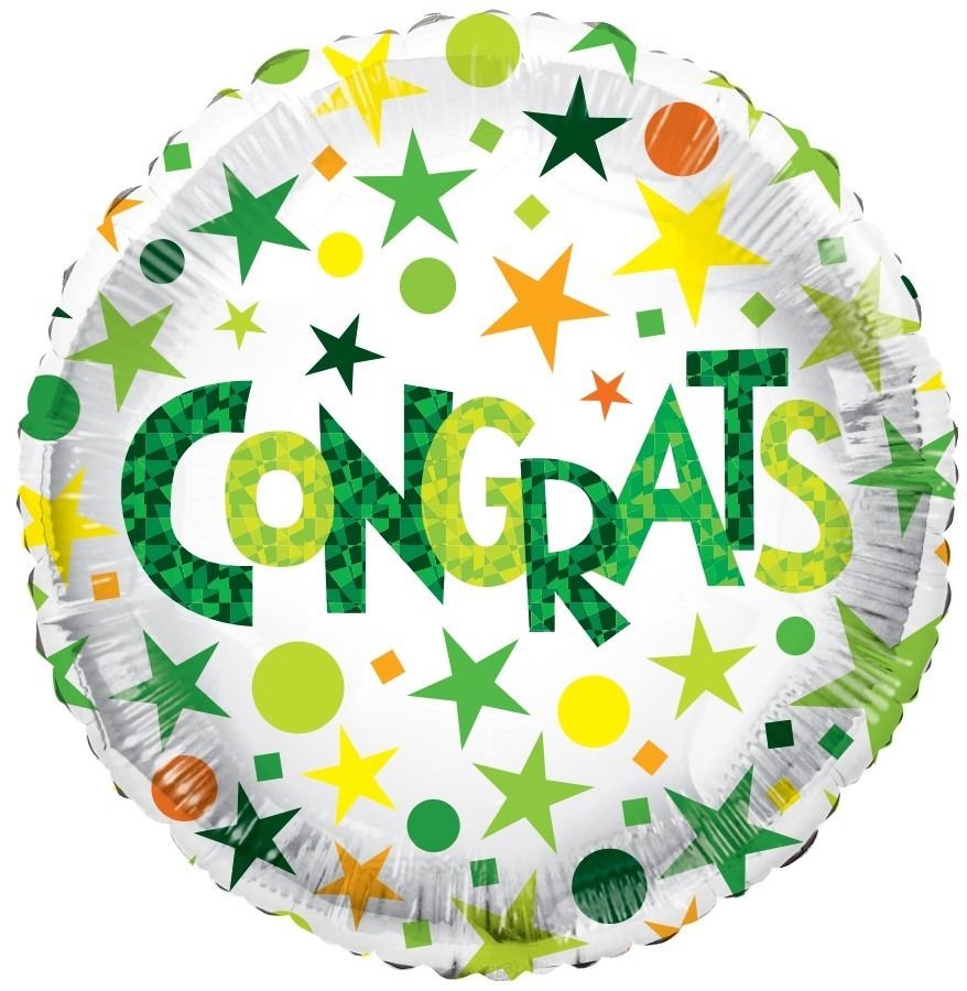 Congrats Green Eco Balloon - 18" Foil