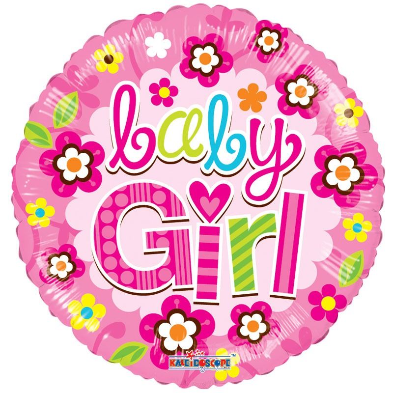 Gellibeans Baby Girl Flowers - 18" Foil