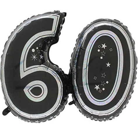 Black Fantasie Age "60" Balloon - Foil
