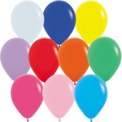 Fashion Solid 000 Assorted Balloons - 5"/13cm Latex (100ct)
