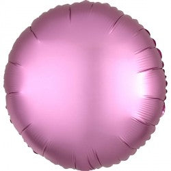 Flamingo Satin Luxe Round Balloon - 18" Foil