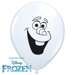 White Olaf Face Balloons - 5" Latex (100ct)
