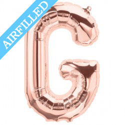 Rose Gold Letter 'G' Balloon - 16" Foil
