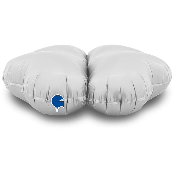 Satin White Base Hearts Mini - 12" - Air Fill Only