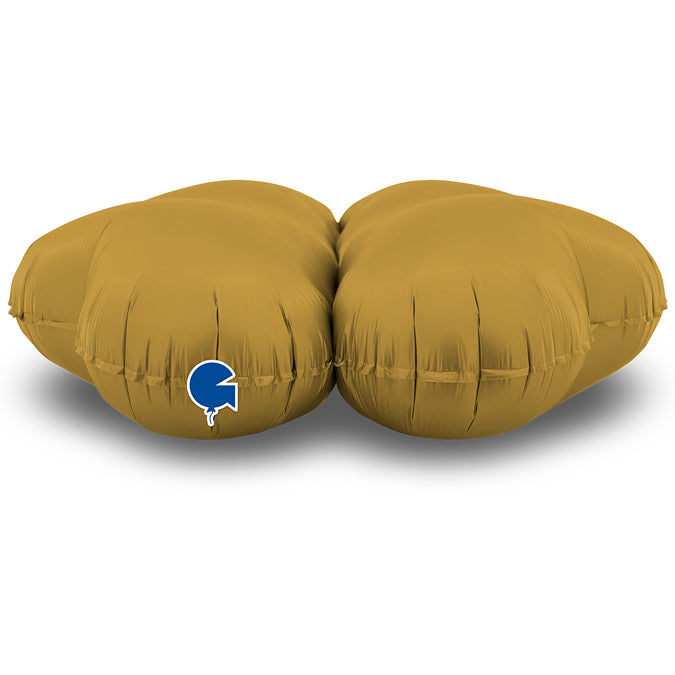 Satin Gold Base Hearts Maxi - 24" - Air Fill Only