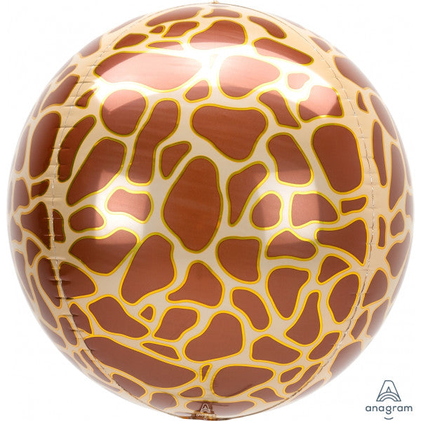 Giraffe Print Orbz Balloon - (15" x 16")