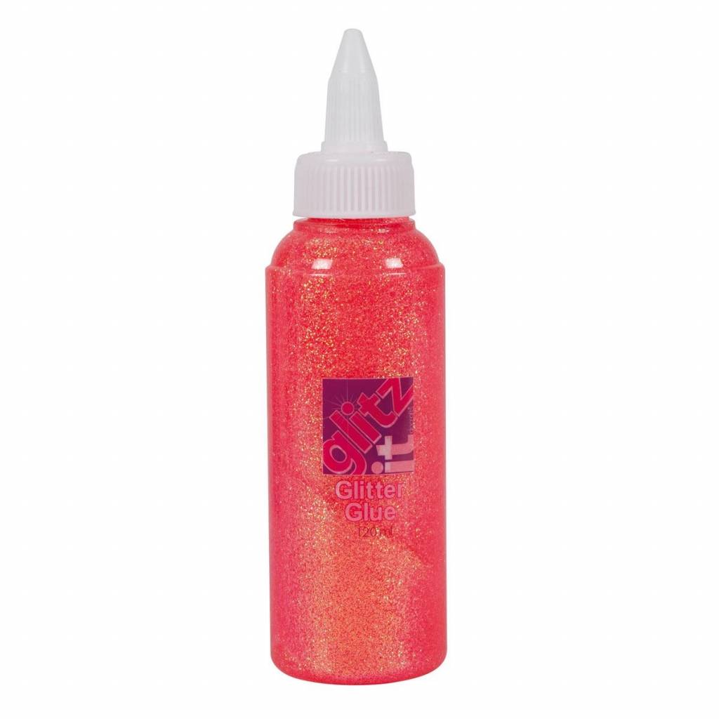 Glitz It Glitter Glue Coral (120ml)