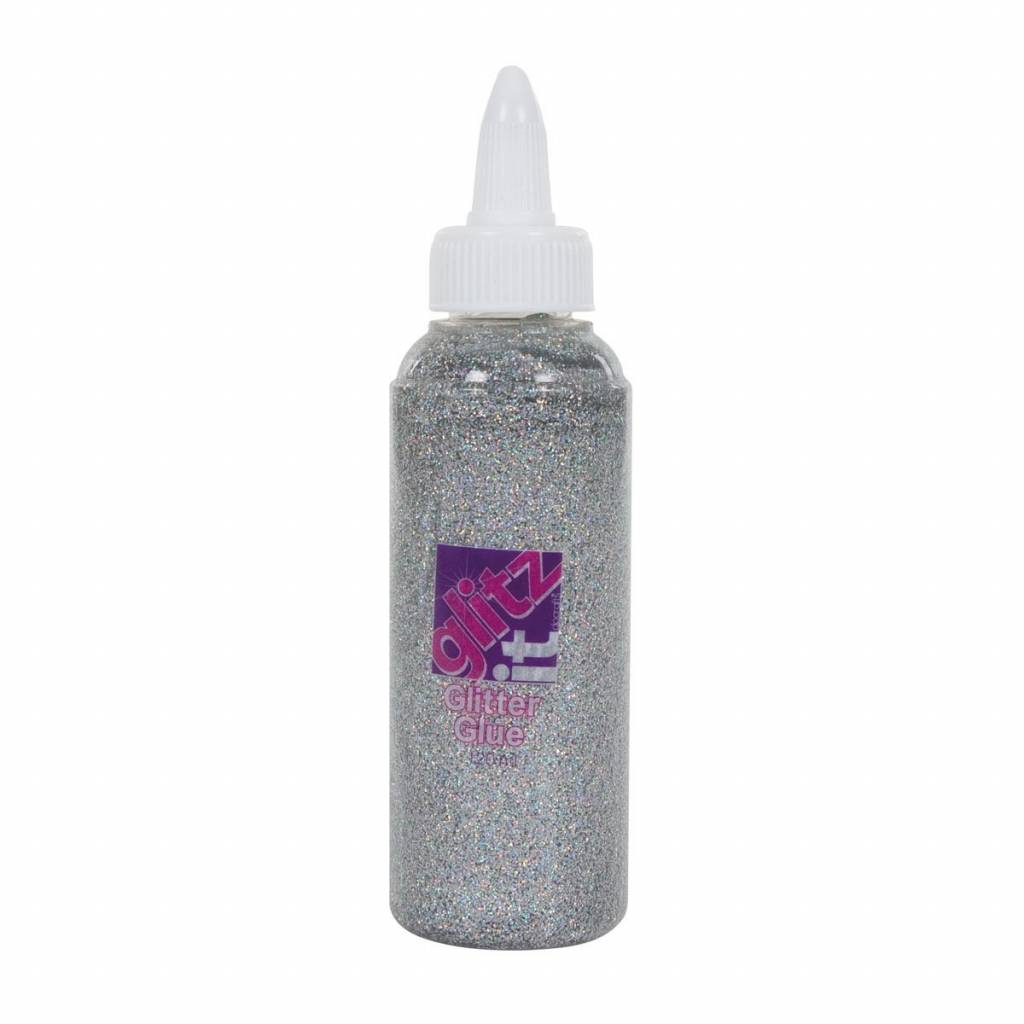 Glitz It Glitter Glue Laser Silver (120ml)
