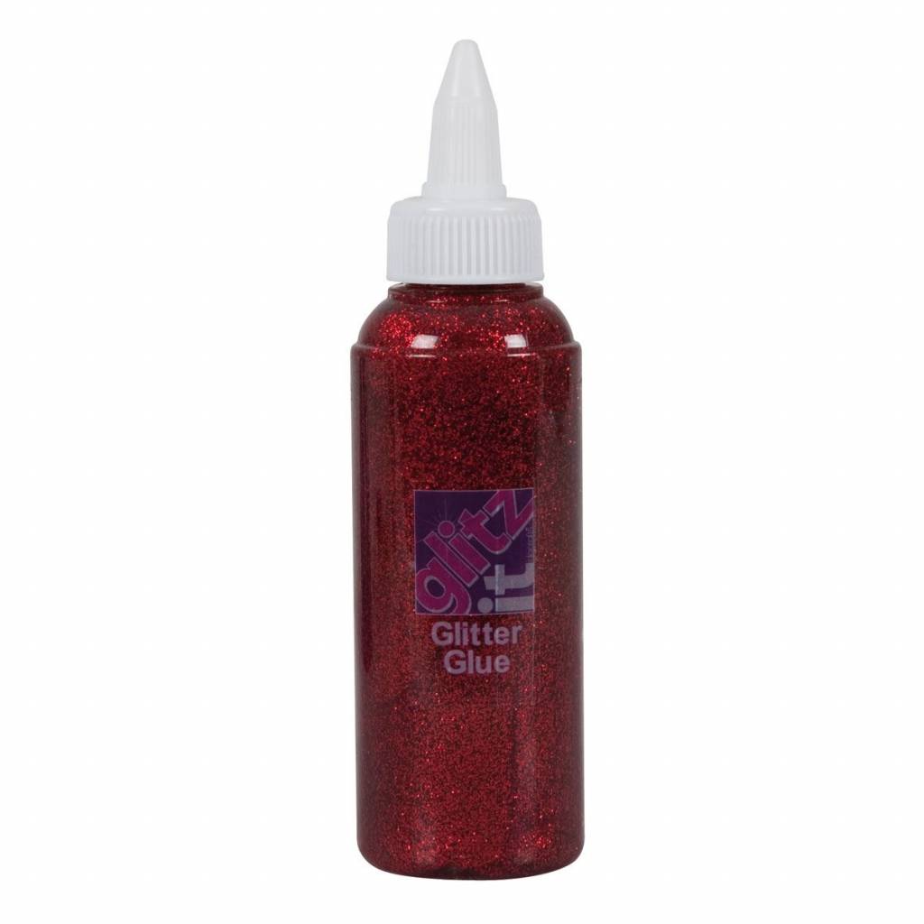 Glitz It Glitter Glue Ruby Red (120ml)