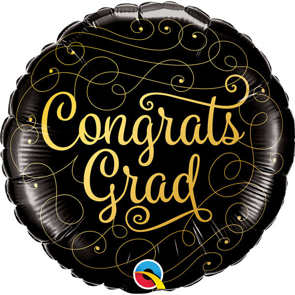 Gold Doodles Congrats Grad Balloon - 18" Foil