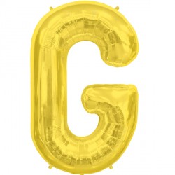 Gold Letter 'G' Balloon – 16" Foil