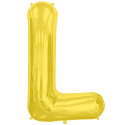 Gold Letter 'L' Balloon - 16" Foil