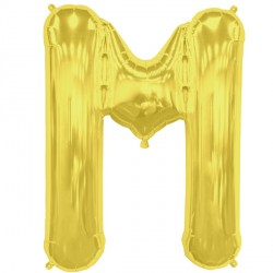 Gold Letter 'M' Balloon – 16 Foil