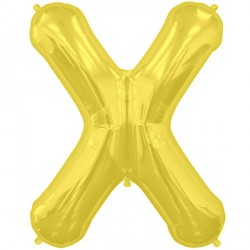 Gold Letter 'X' Balloon – 16 Foil