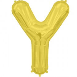 Gold 'Y' Balloon - 16" Foil