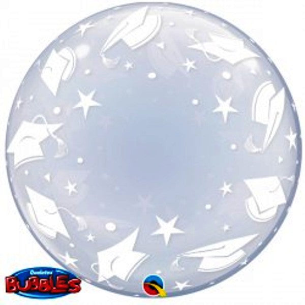 Graduate Caps Deco Bubble Balloon - 24″ Bubble