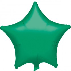 Green Metallic Star Balloon - 18" Foil