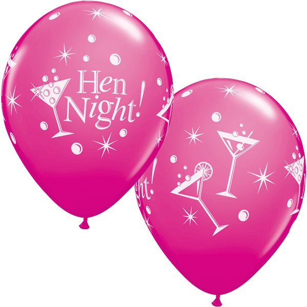 Hen Night Bubbly Balloons - 11" Latex (6ct)