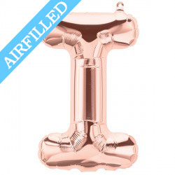 Rose Gold Letter 'I' Balloon - 16" Foil