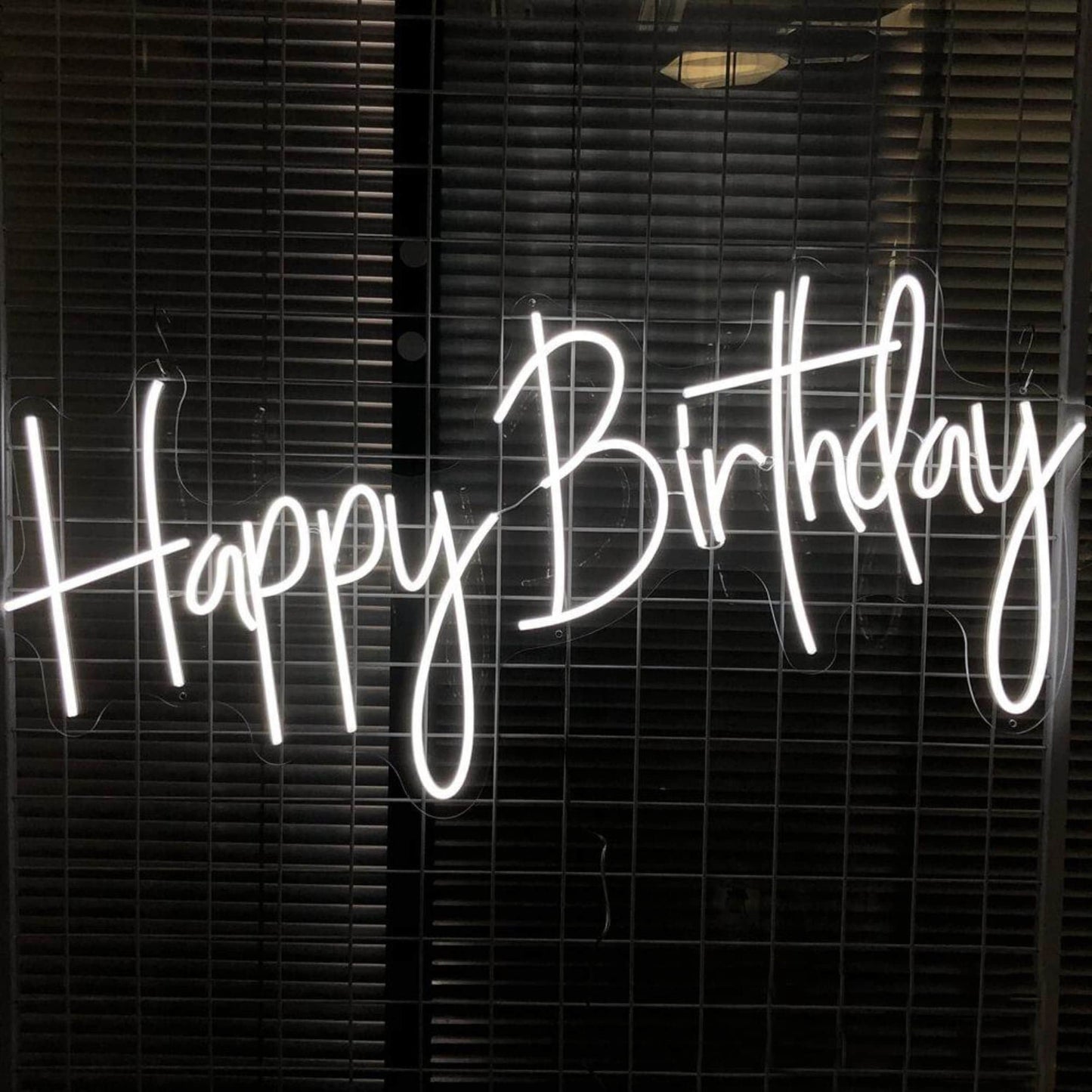 White Neon LED 'Happy Birthday' Sign - 100 x 46.2cm