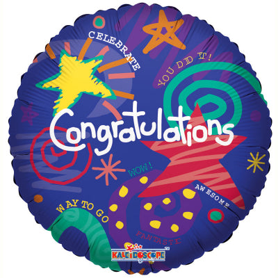 Festive Congrats Balloon - 18" Foil