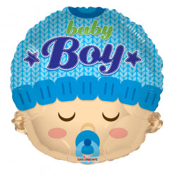 Baby Boy Head Shape Balloon - 18" Foil