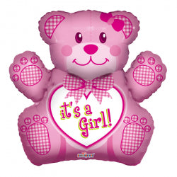 Baby Girl Bear Supershape Balloon - 28"/71cm Foil