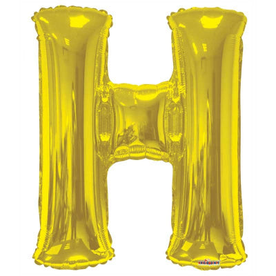 Gold Letter 'H' Balloon - 34" Foil