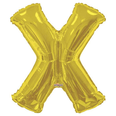 Gold Letter 'X' Balloon - 34" Foil