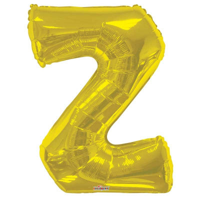 Gold Letter 'Z' Balloon - 34" Foil