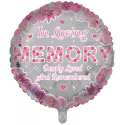 In Loving Memory Pink Remembrance Balloon - Foil