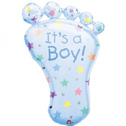 It's a Boy Foot Supershape Balloon - Foil