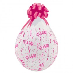 Diamond Clear It's Girl Stuffing Balloon - 18" Latex (25ct)