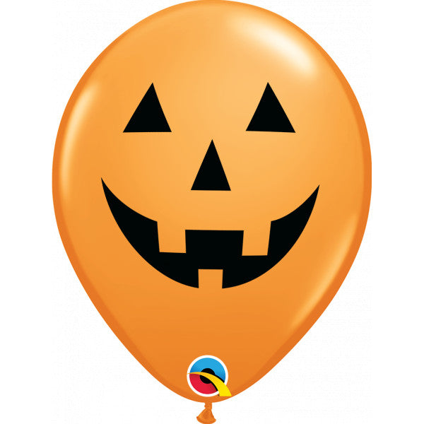 JACK FACE HAPPY Halloween ORANGE - 11" Latex (6CT)