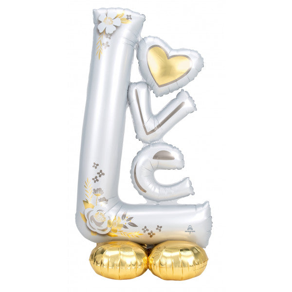 L-O-V-E Wedding AirLoonz Large Balloons - (29" x 58") Foil