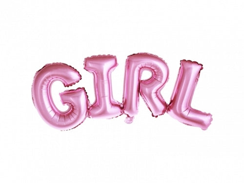 Pink Girl Phrase Shape Balloon - Foil