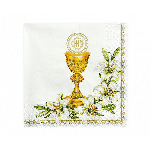 White Chalice Napkins - (33 x 33cm) (20ct)