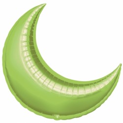 Lime Green Crescent Balloon - 26" Foil (3ct)