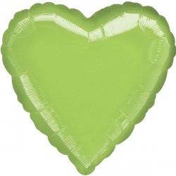 Lime Green Heart Balloon - 18" Foil