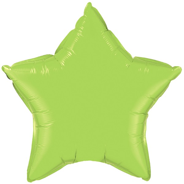 Lime Green Star Balloon - 20" Foil