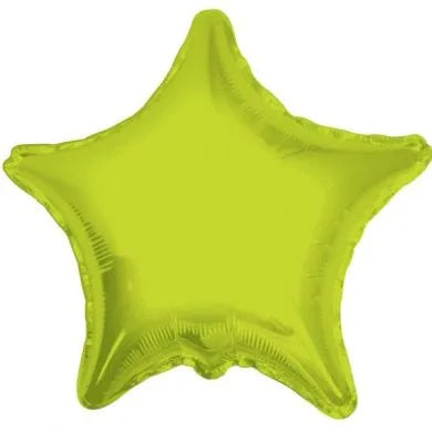Lime Green Star Balloon - 22" Foil