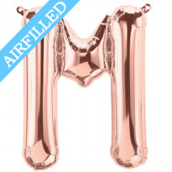 Rose Gold Letter 'M' Balloon - 16" Foil