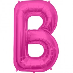 Magenta Letter 'B' Balloon - 16" Foil