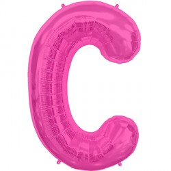 Magenta Letter 'C' Balloon - 16" Foil