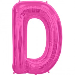 Magenta Letter 'D' Balloon – 16″ Foil